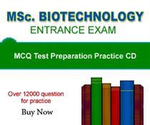 M.Sc. Biotechnology 2012 Question Papers, Sample Question papers, MCQ Question bank CD fopr Combined Biotechnology Entrance exam 2012